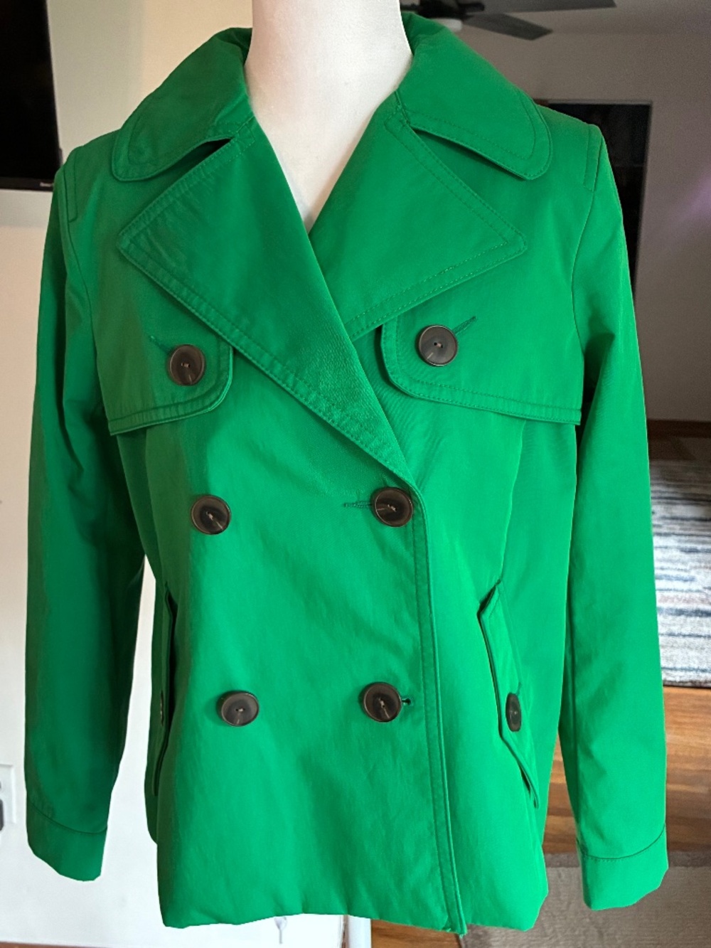 Talbots Petite Double Breasted Trench Coat